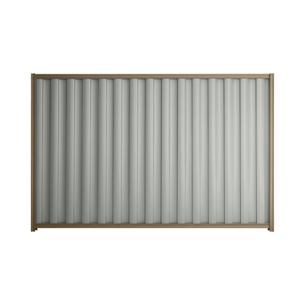 Good Neighbour® Wavelok® 1200mm High Fence Panel Sheet: Gull Grey Post/Track: Beige