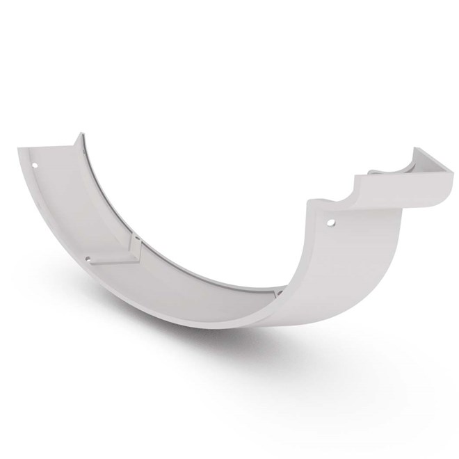 Half Round Gutter External Cast Angle 90° Gull Grey