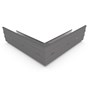 Hi-Square Gutter External Mitre Slotted Cobblestone