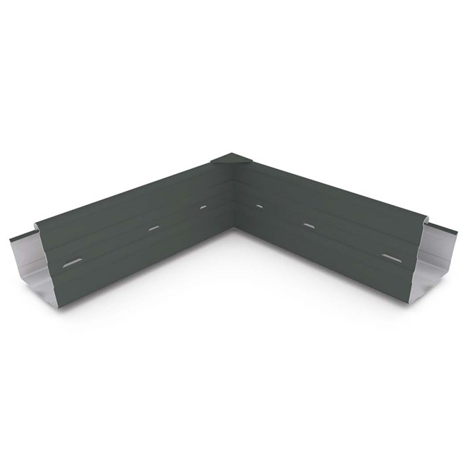 Hi-Square Gutter Internal Mitre Slotted Slate Grey