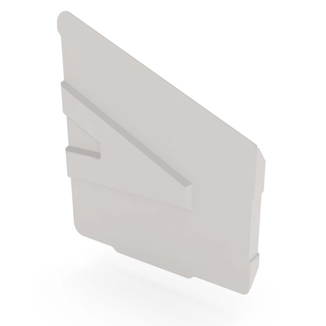 Hi-Square Gutter Stop End Right Hand Gull Grey