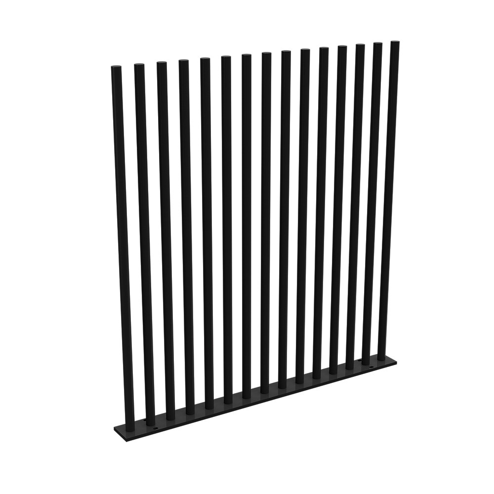 PIK Fencing Panel 1200mm x 1280mm Satin Black