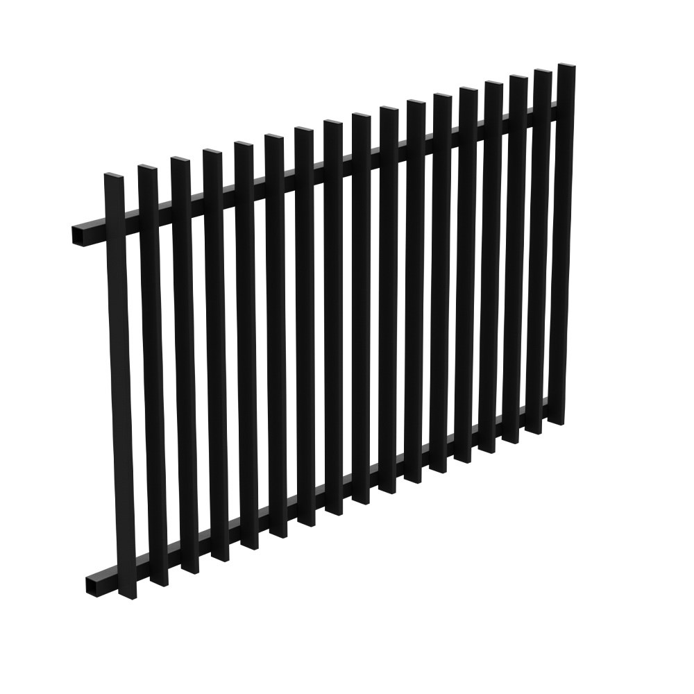 BLADE Aluminium Fence Panel 1700mm x 1000mm Satin Black