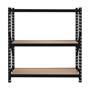 Heavy Duty 3 Shelf Black Unit