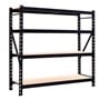 Heavy Duty 4 Shelf Black Unit