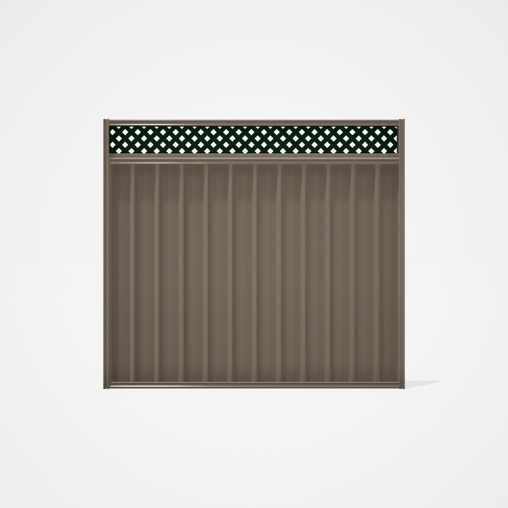 Good Neighbour® Superdek® Screen Top Extension Panel Frame: Beige, Lattice: Green