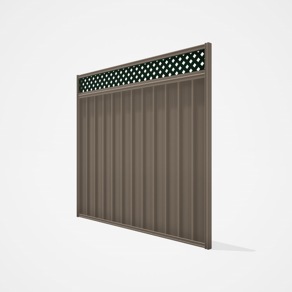 Good Neighbour® Superdek® Screen Top Extension Panel Frame: Beige, Lattice: Green